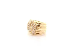 Bague diamants en or jaune 18k