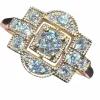 Bague diamants en pavage diamants or rose