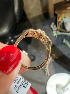 Bague diamants en pavage diamants or rose