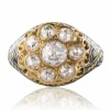 Bague Diamants et Email Bleu