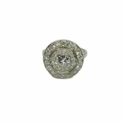 Bague diamants et platine, époque Art Déco
