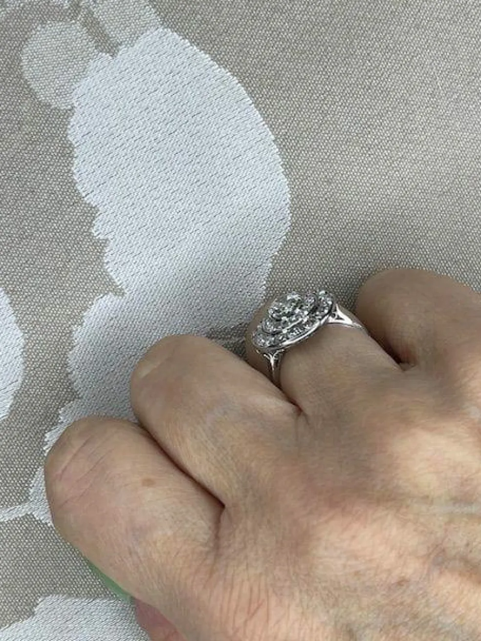 Bague diamants et platine, époque Art Déco