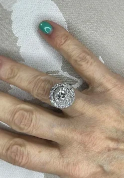Bague diamants et platine, époque Art Déco
