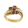 Bague diamants et rubis