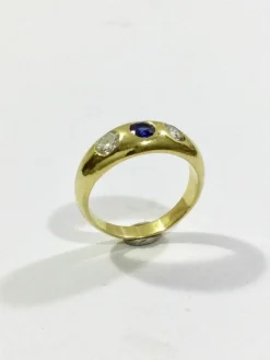 Bague Diamants et Saphir