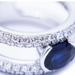 bague diamants et saphir