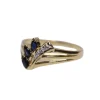 Bague Diamants et Saphirs taille marquise