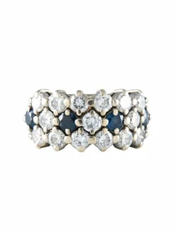 Bague Diamants et Saphirs