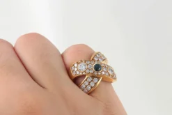 Bague Diamants et Saphirs