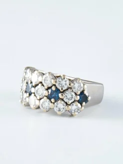 Bague Diamants et Saphirs