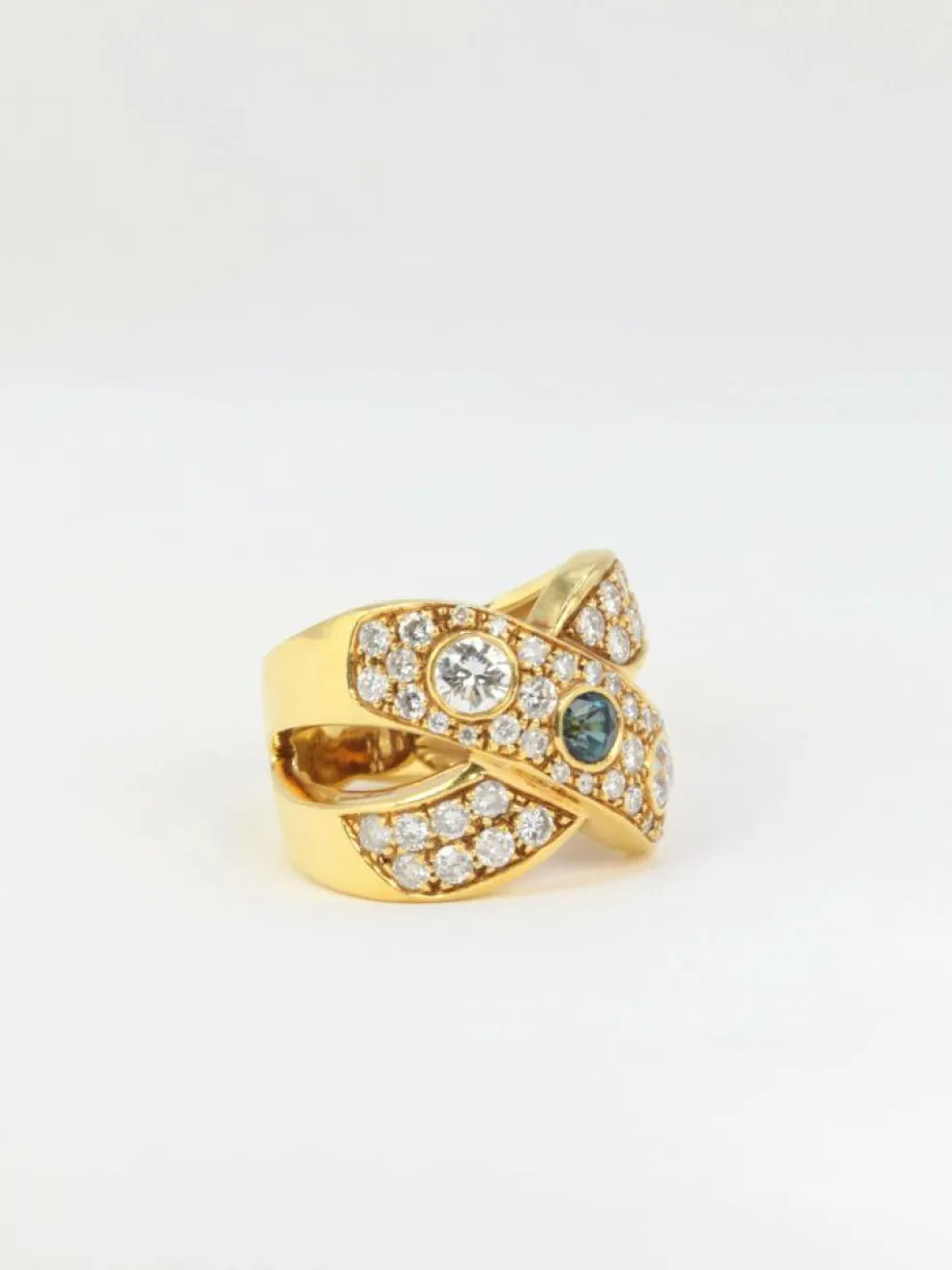 Bague Diamants et Saphirs