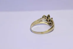 Bague Diamants et Saphirs taille marquise