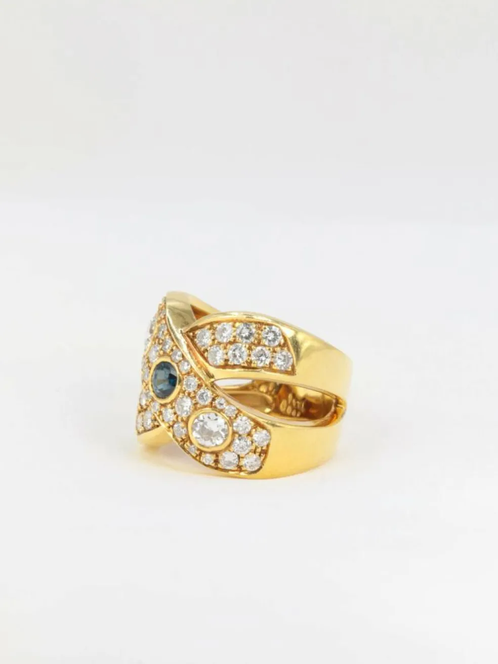Bague Diamants et Saphirs