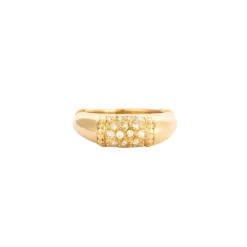 Bague diamants jonc or jaune