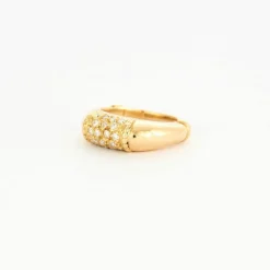 Bague diamants jonc or jaune