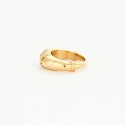 Bague diamants jonc or jaune
