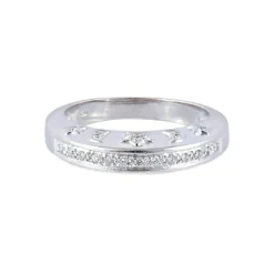 Bague Diamants Lune et Etoiles