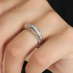 Bague Diamants Lune et Etoiles