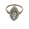 Bague diamants marquise or et platine