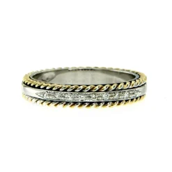 Bague Diamants motif corde
