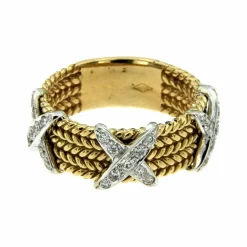 Bague Diamants motif corde