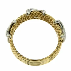 Bague Diamants motif corde