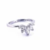 Bague diamants navettes