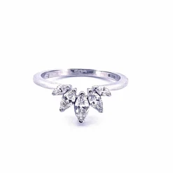 Bague diamants navettes