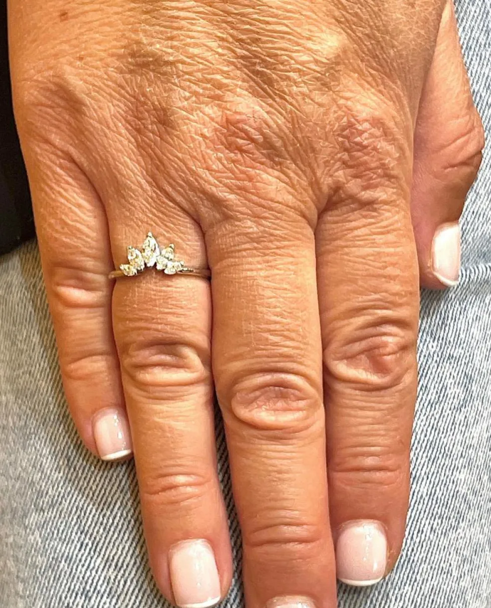 Bague diamants navettes