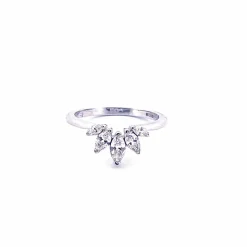 Bague diamants navettes