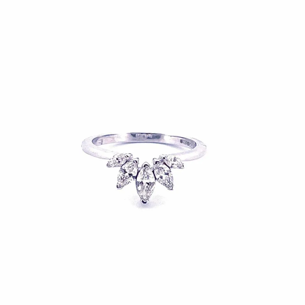 Bague diamants navettes