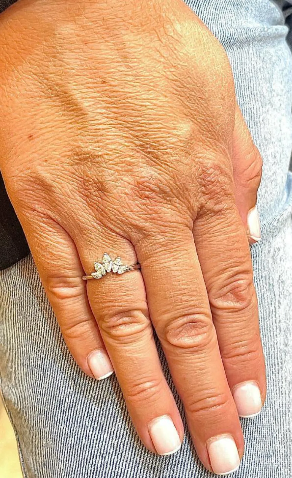 Bague diamants navettes
