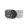 Bague Diamants noirs et blancs