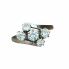 Bague diamants or blanc