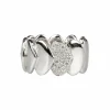 Bague diamants or blanc