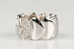 Bague diamants or blanc