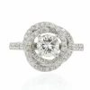 Bague diamants or blanc fleur