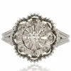 Bague diamants or blanc rétro