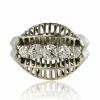 Bague diamants or blanc vintage