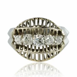 Bague diamants or blanc vintage