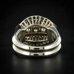 Bague diamants or blanc vintage