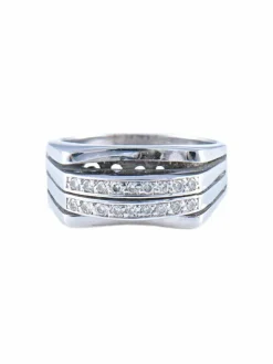Bague Diamants Or Gris