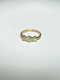 Bague diamants or jaune