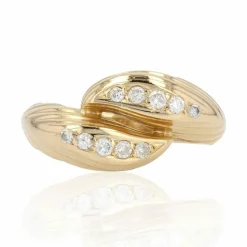 Bague diamants or jaune