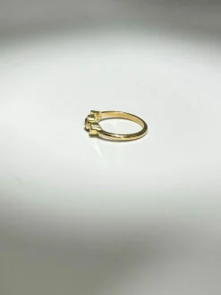 Bague diamants or jaune