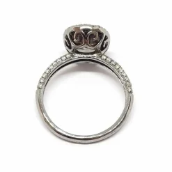 Bague diamants or noir