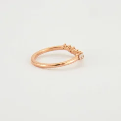 Bague diamants or rose