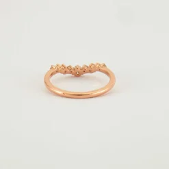 Bague diamants or rose