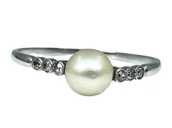 Bague Diamants Perle fine
