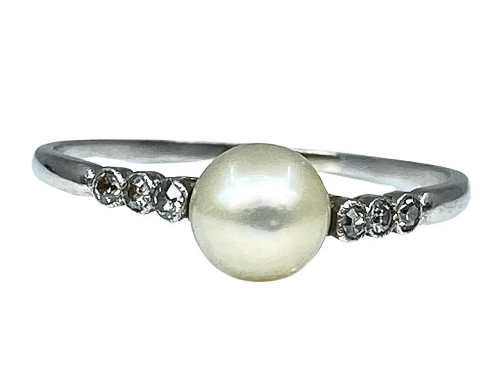 Bague Diamants Perle fine